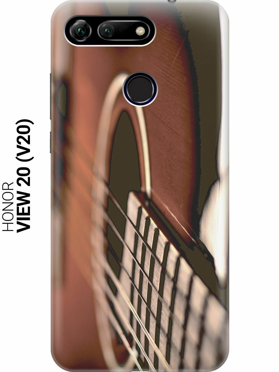 Силиконовый чехол на Honor View 20 (V20), Хонор Вив 20 с принтом "Гитара"