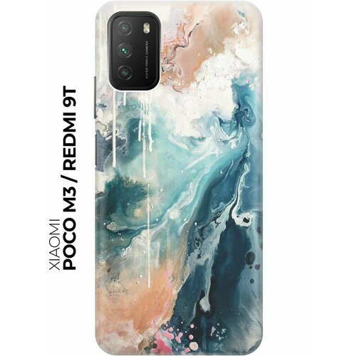 Чехол - накладка ArtColor для Xiaomi Poco M3 с принтом Брызги красок чехол накладка artcolor для xiaomi redmi go с принтом брызги красок