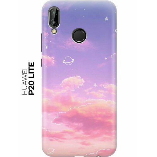 RE: PA Накладка Transparent для Huawei P20 Lite с принтом Розовое небо и космос re pa накладка transparent для honor 9 lite с принтом розовое небо и космос