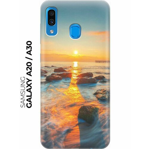 RE: PA Накладка Transparent для Samsung Galaxy A20 / A30 с принтом Закат на побережье re pa накладка transparent для samsung galaxy s21 plus с принтом закат на побережье