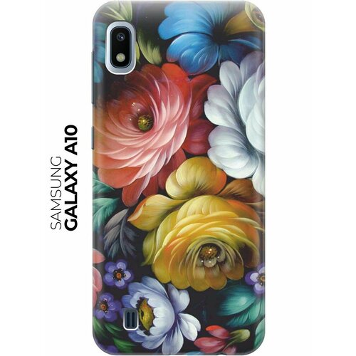 Чехол - накладка ArtColor для Samsung Galaxy A10 с принтом Цветочная роспись чехол накладка artcolor для samsung galaxy a01 core с принтом цветочная роспись