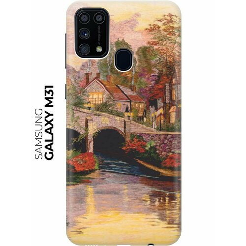 Чехол - накладка ArtColor для Samsung Galaxy M31 с принтом Вид на живописный мост чехол накладка artcolor для samsung galaxy note 20 с принтом вид на живописный мост