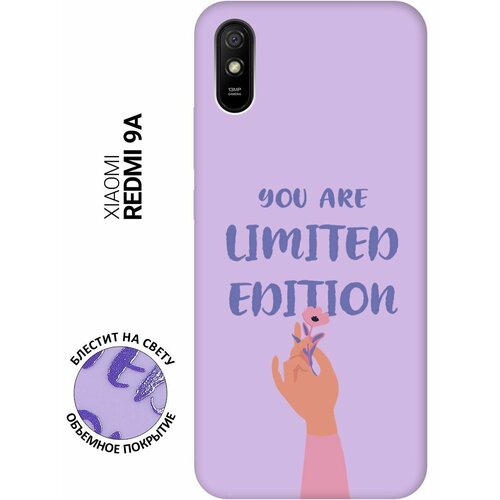 Силиконовый чехол на Xiaomi Redmi 9A, Сяоми Редми 9А Silky Touch Premium с принтом Limited Edition сиреневый матовый soft touch силиконовый чехол на xiaomi redmi 9a сяоми редми 9а с 3d принтом raccon in a hollow черный