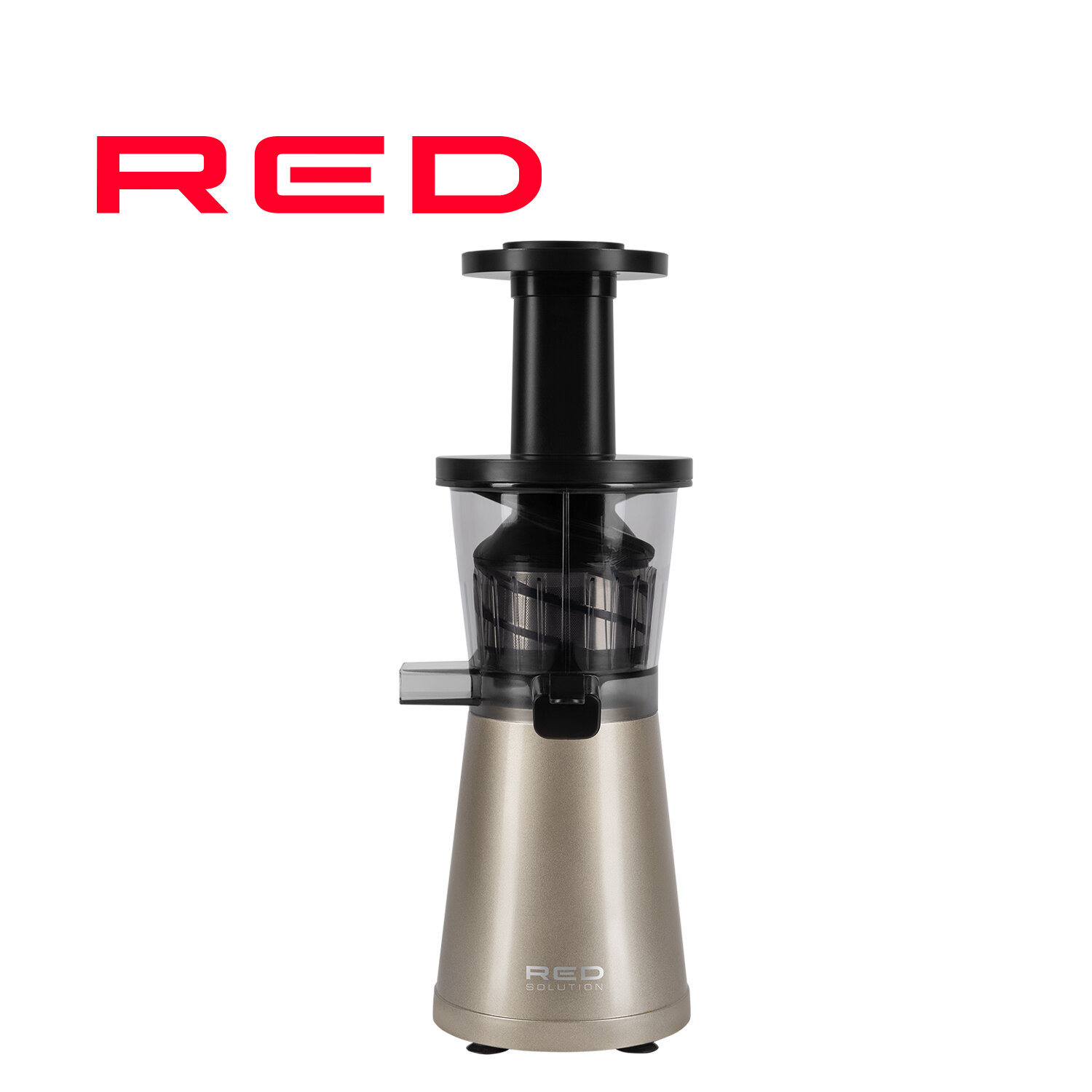Соковыжималка RED Solution RJ-930S, шнековая, 400 Вт, 0.6/0.6 л, 55 об/мин, шампань
