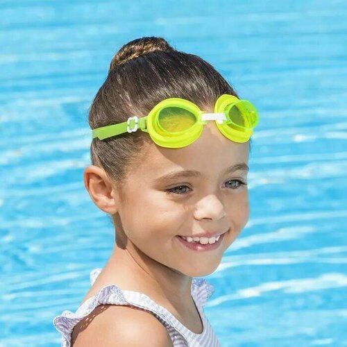 Очки для плавания детские зеленые