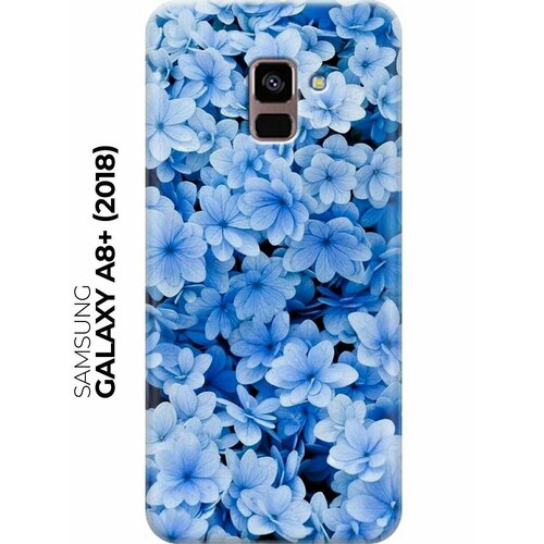 RE: PA Накладка Transparent для Samsung Galaxy A8+ (2018) с принтом Голубые цветочки re pa накладка transparent для samsung galaxy a6 2018 с принтом голубые цветочки