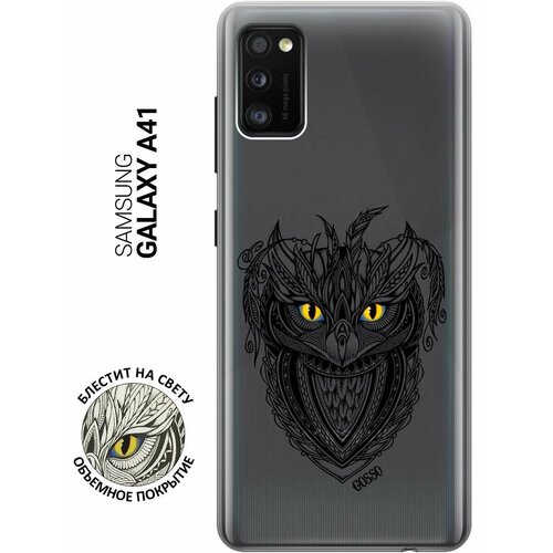 Ультратонкий силиконовый чехол-накладка для Samsung Galaxy A41 с 3D принтом Grand Owl ультратонкий силиконовый чехол накладка для samsung galaxy a20 a30 с 3d принтом grand owl