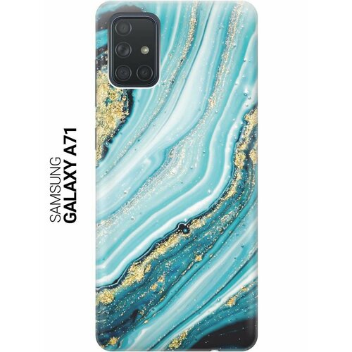 Ультратонкий силиконовый чехол-накладка ClearView для Samsung Galaxy A71 с принтом Green Marble ультратонкий силиконовый чехол накладка clearview для samsung galaxy m31s с принтом blue marble