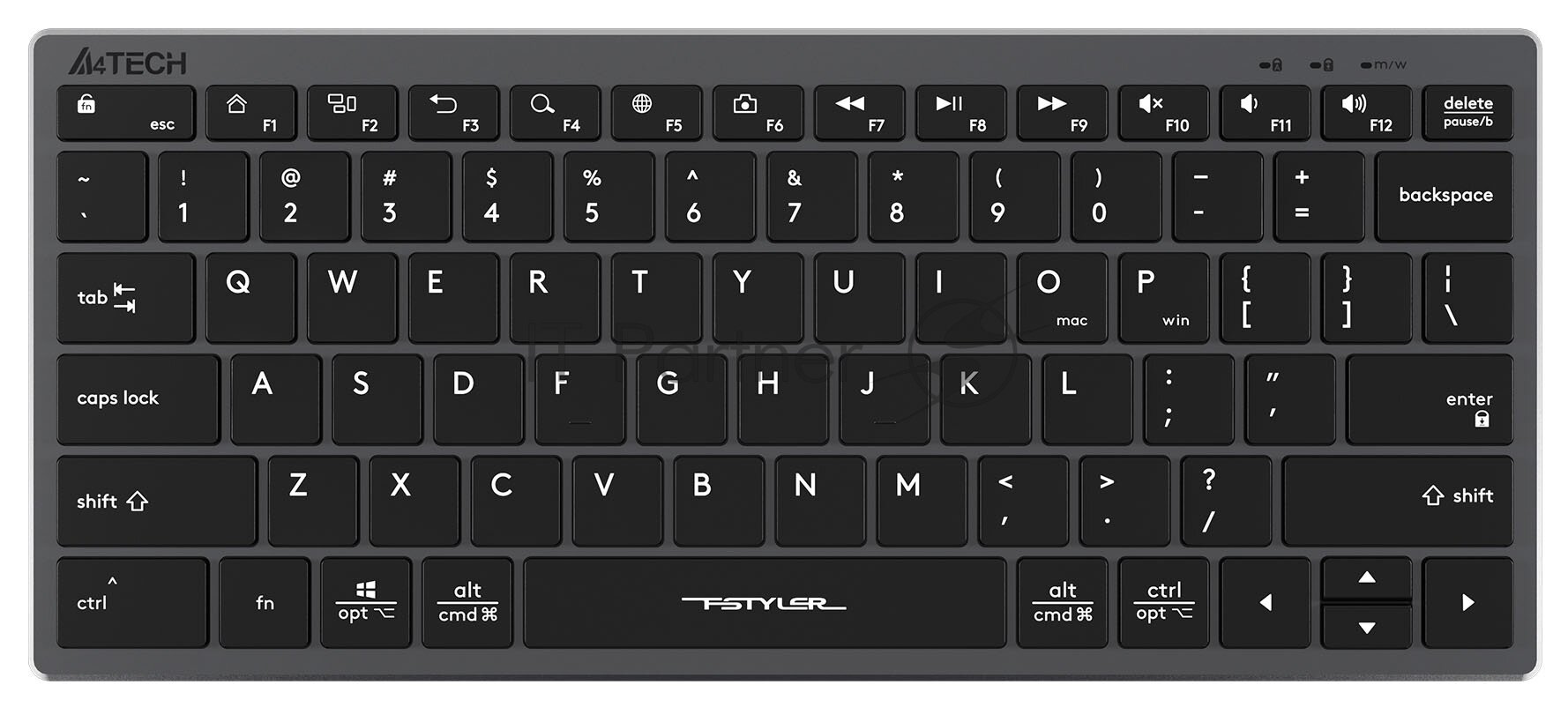 Клавиатура A4Tech Fstyler FX51 GREY цвет серый, интерфейс USB, slim, Multimedia