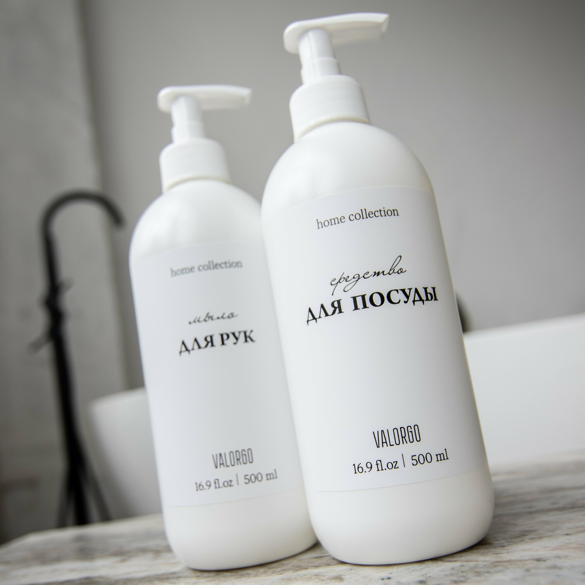 фото Набор дозаторов VALORGO для жидкого мыла и средства для мытья посуды, 2 штуки по 500 мл