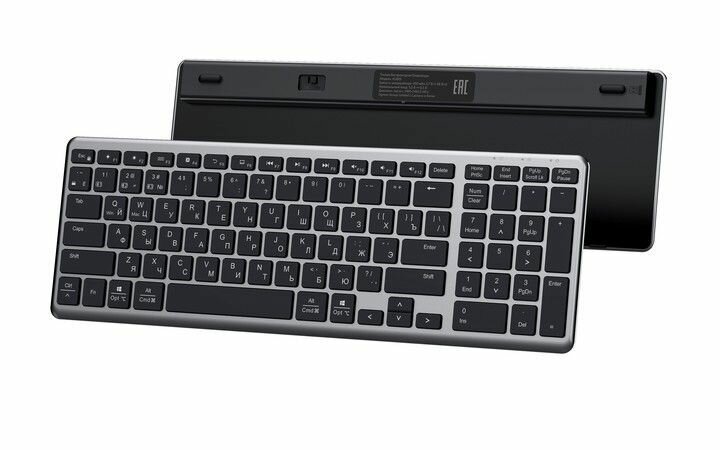 Клавиатура беспроводная UGREEN KU005 (15956) 24GHz Bluetooth 50 Ultra Slim Wireless Keyboard Цвет: серебристый