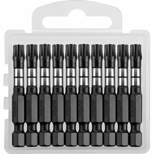 Биты TORX Impact Pro KRAFTOOL TX30, 50 мм, 10 шт.