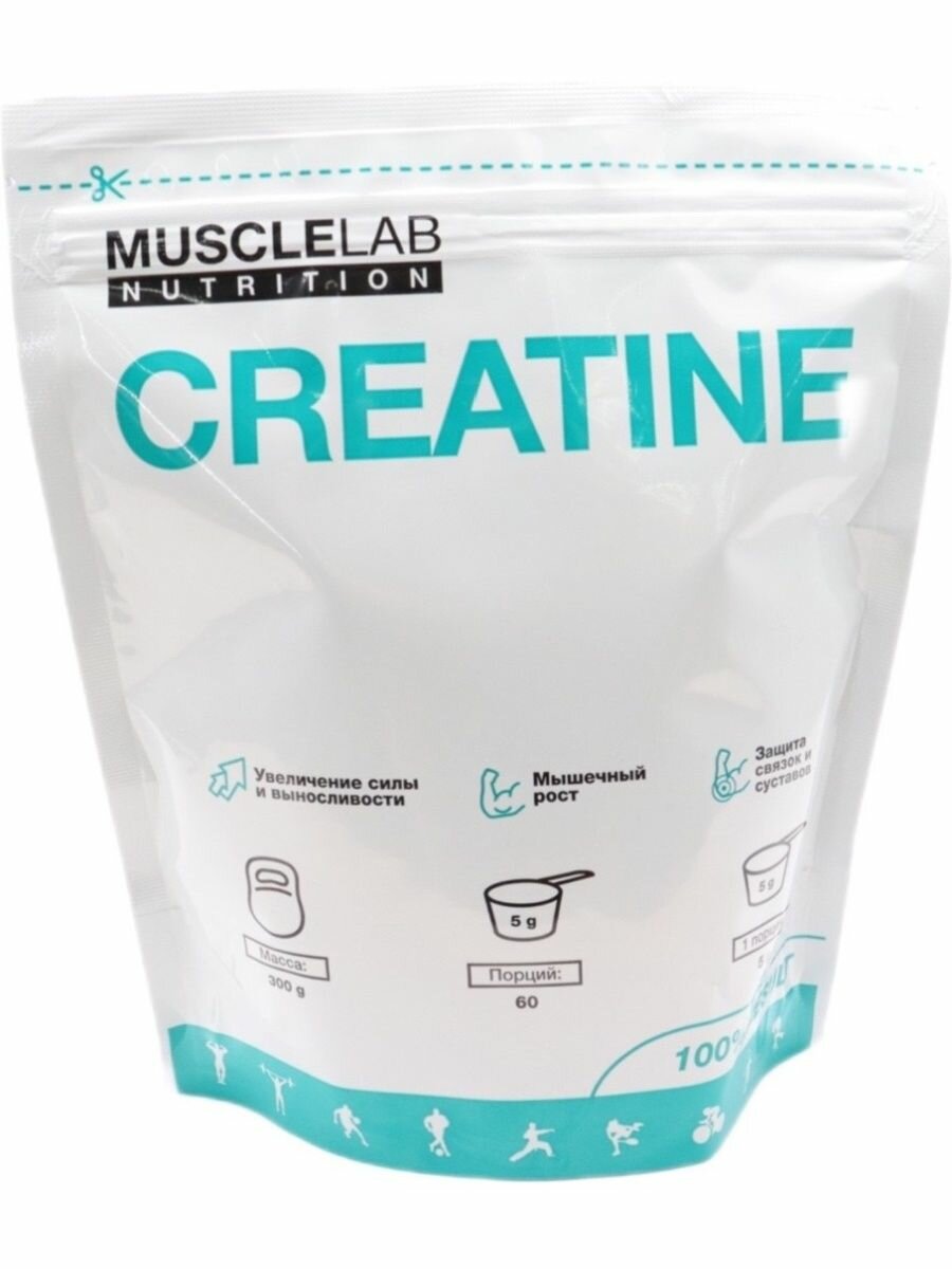 MuscleLab Nutrition Creatine без вкуса, банка (300 гр.)