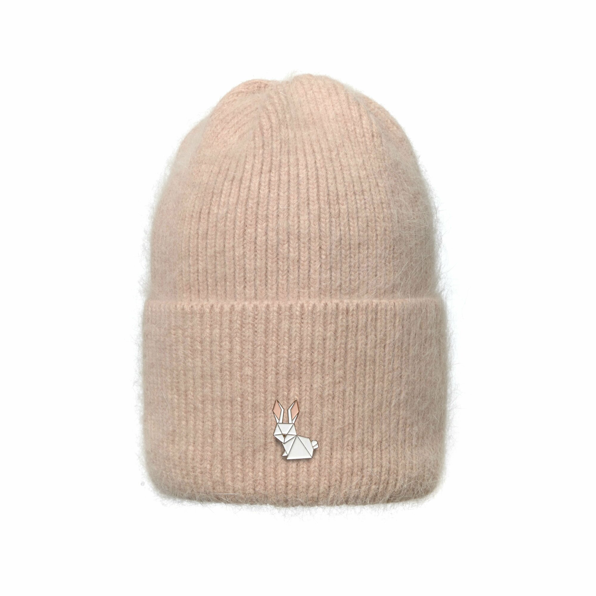 Комплект с головным убором Андерсен Осень-зима 2023 для девочек, 2 предмета, размер 54-56, бежевый — фото 1