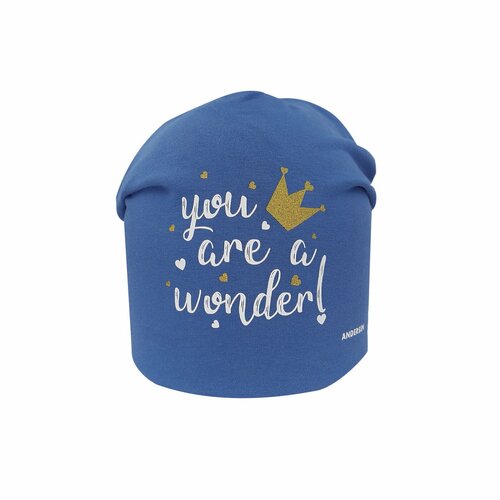 фото Шапка бини андерсен, размер 50-52, синий