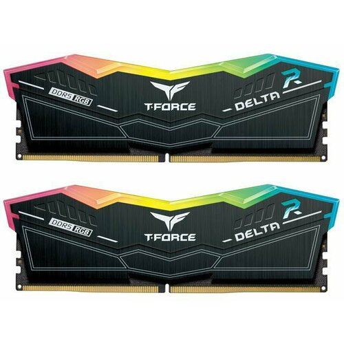 Оперативная память 64 Gb 6000 MHz Team Group T-FORCE DELTA RGB Black (FF3D564G6000HC38ADC01)