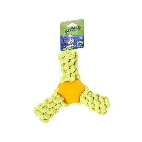 PET STAR игрушка для собак канат треугольный, 22 см