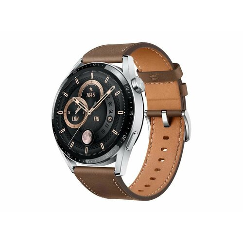 blade belair 3618g1ubo tt pvd rose ss case brown leather men s watch Умные часы Huawei Watch GT 3 Jupiter-B29V Brown Leather Strap