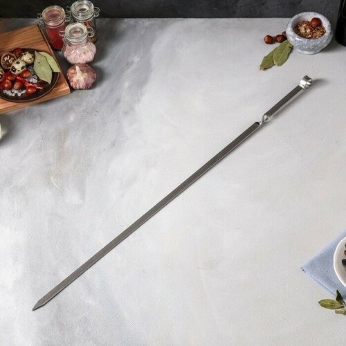 TAS-PROM Шампур армянский, ручка металл, 67 см х 2 мм, рабочая часть 55 см