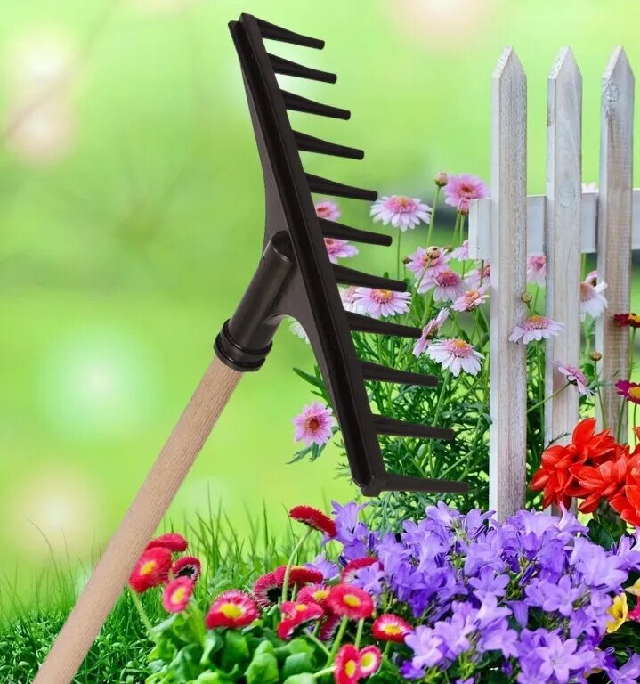 Грабли садовые Буревестник пластиковые (11 зубьев) — фото 1