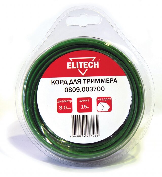 фото Леска Elitech 0809.003700 (3 мм, 15 метров)