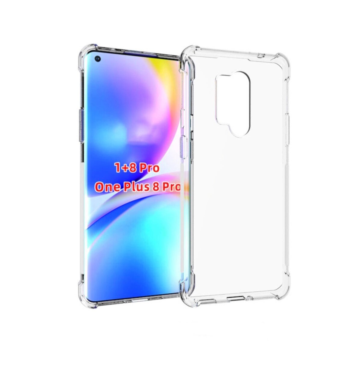 фото Чехол задняя-панель-накладка-бампер MyPads Tocco для OnePlus 8 Pro / 1+ 8 pro с усиленной защитой углов противоударный прозрачный