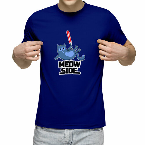 Футболка Us Basic, размер M, синий мужская футболка кот с подарком s черный