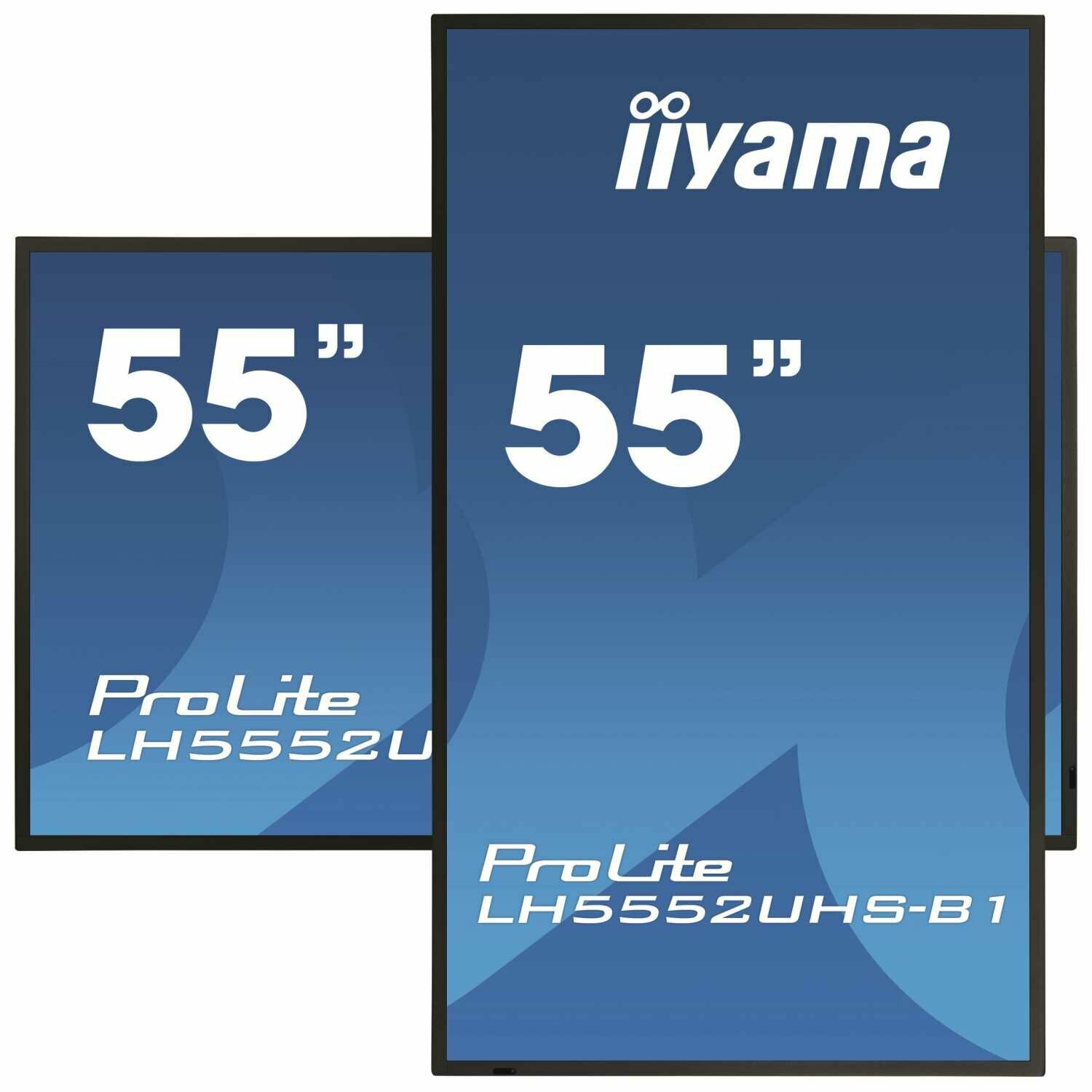 Панель Iiyama 55" LH5552UHS-B1 черный VA LED 8ms 16:9 DVI HDMI M/M матовая 5000:1 500cd 178гр/178гр 3840x2160 D-Sub DisplayPort FHD 16.7кг