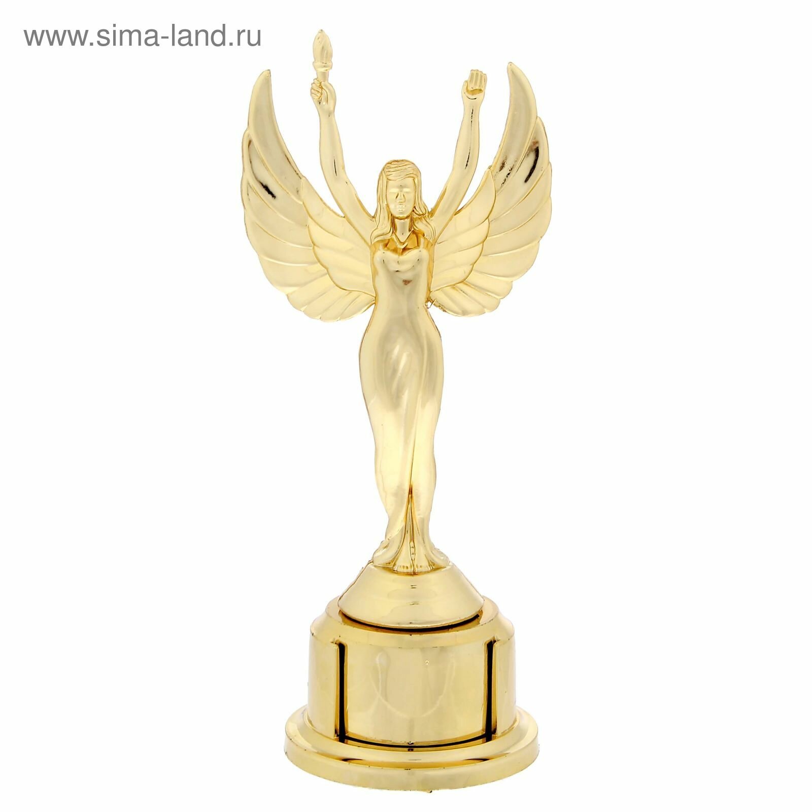 Наградная фигура «Ника», подставка пластик золото, 18 х 7,8 х 6,4 см