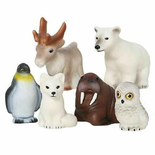 Игрушка для ванной Рез. Набор Животные Арктики и Антарктики В3467 набор для ванной весна животные арктики и антарктики в3467