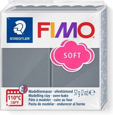 фото Полимерная глина FIMO Soft T80 штормовой серый 57г