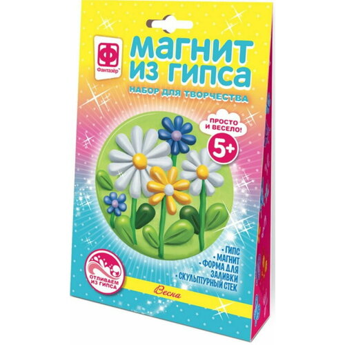 Магнит из гипса цветы Весна