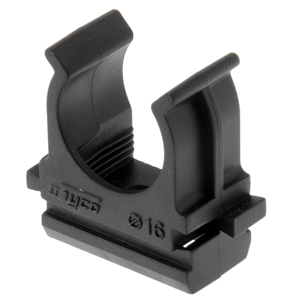 фото Держатель К01216Ч для труб 16мм под монтажный пистолет черный Рувинил (147 шт. в комплекте)