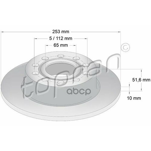 Диск Тормозной (Замена Для Hp-110079755) topran арт. 110079001