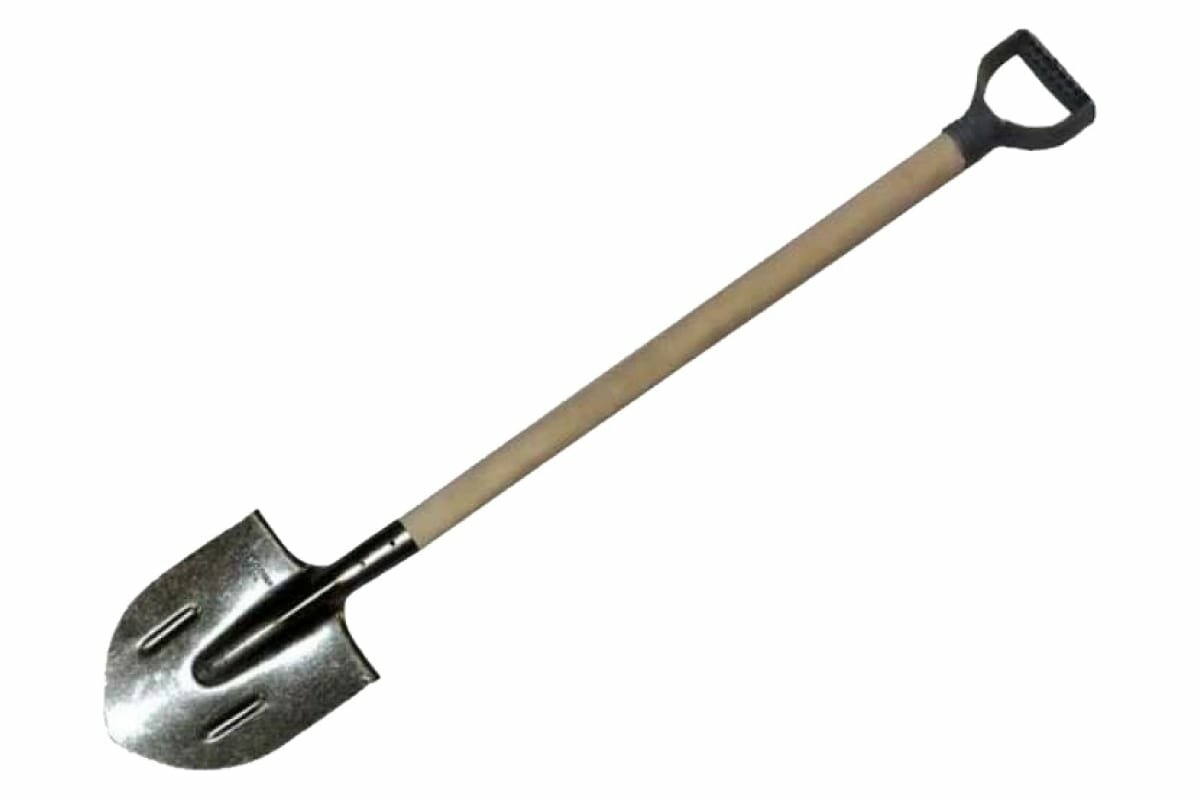 Gigant Лопата штыковая рельсовая сталь, с деревянным черенком и V-ручкой GAV-04