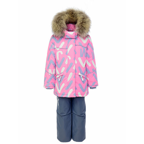 Комплект с полукомбинезоном Jam Mix, размер 122, розовый