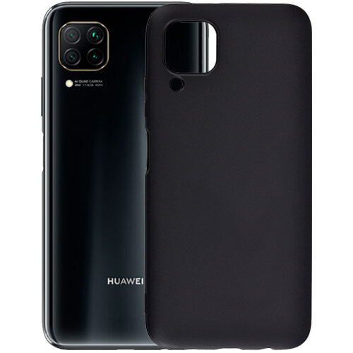 Силиконовый чехол матовый для Huawei P40 Lite Черный