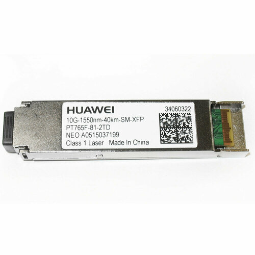 Трансивер HUAWEI PT765F-81-2TD 10G 1550nm 40km SM XFP оптический переключатель hua wei 10 гб 40 км sfp 34060518 10g 1550nm 40km sm sfp однорежимный оптический трансивер 40 км