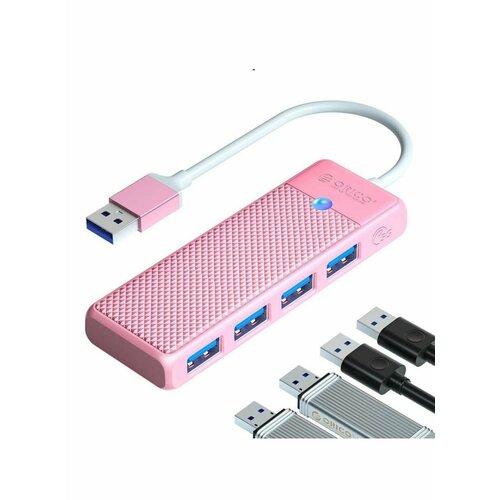Концентратор ORICO USB-A с 4x USB-A розовый ORICO-PAPW4A-U3-015-PK-EP 157700₽
