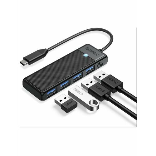 Концентратор ORICO USB-C с 4x USB-A черный ORICO-PAPW4A-C3-015-BK-EP 75700₽