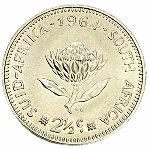 Южная Африка (ЮАР) 2 1/2 цента 1964 г. (Proof) южная африка юар 2 цента 1984 г proof