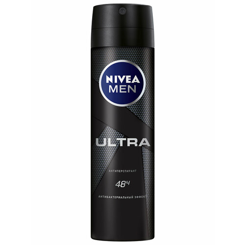 Дезодорант-антиперспирант спрей NIVEA MEN ULTRA с антибактериальным эффектом, 150 мл. дезодорант для обуви olvist с антибактериальным эффектом 150 мл