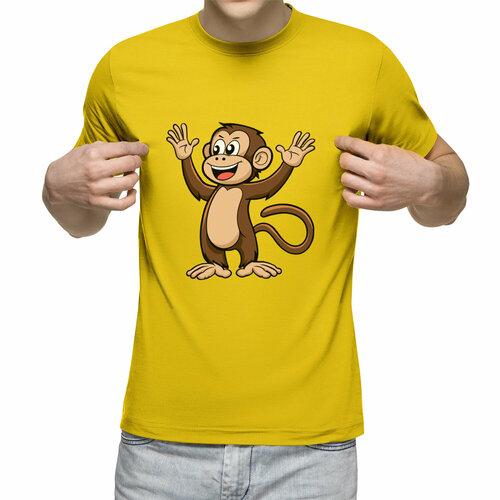 Футболка Us Basic, размер S, желтый мужская футболка обезьяна мэн s зеленый