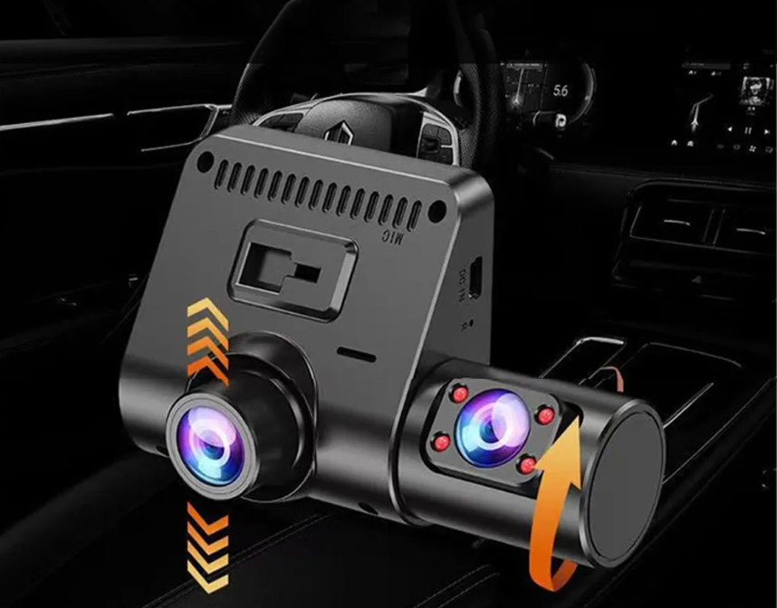 Автомобильный видеорегистратор FaizFull с двумя встроенными объективами и камерой заднего вида для парковки / Full HD 1080P / G-Sensor / HDR
