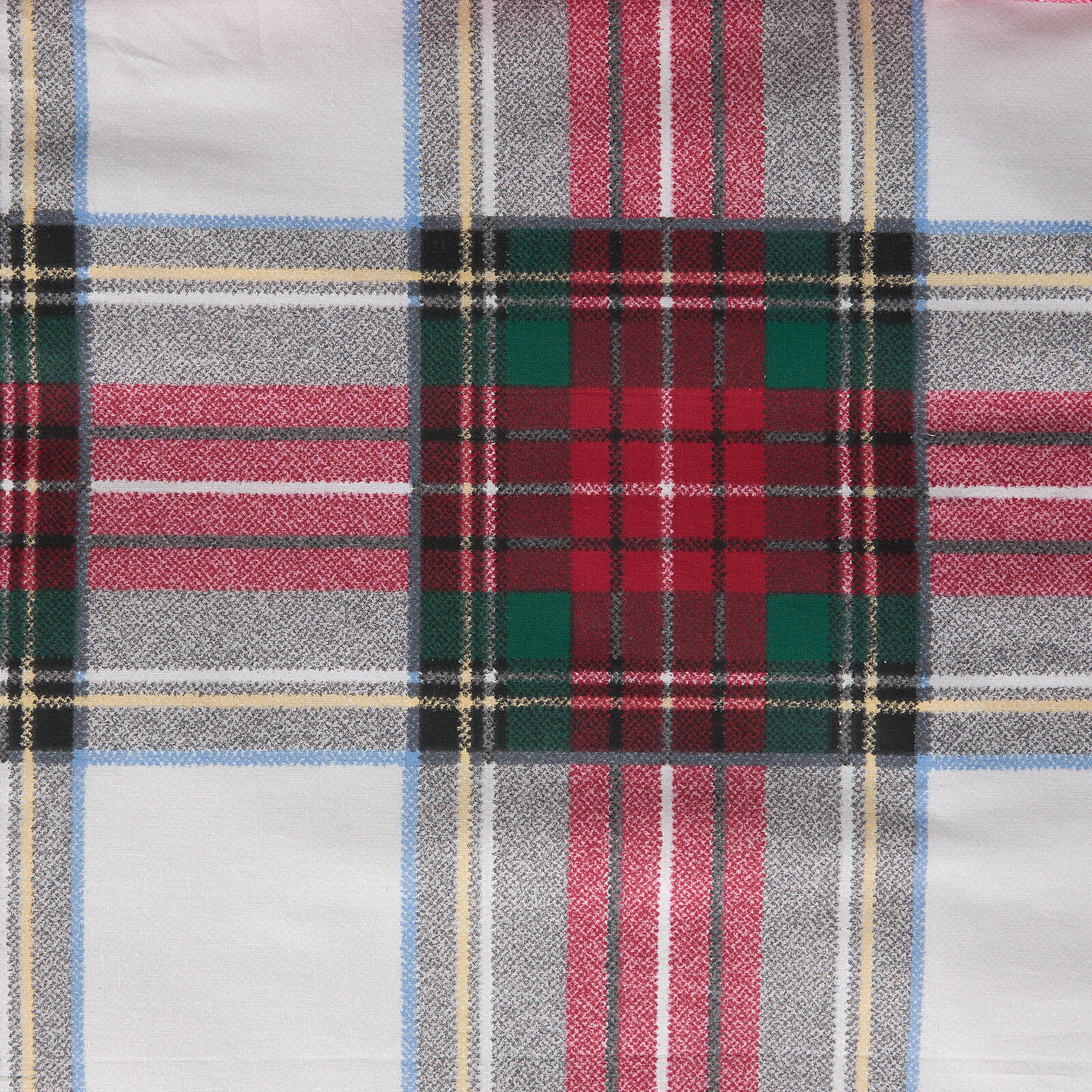 Постельное белье 1.5-спальное COZY HOME "Winter Tartan", перкаль (хлопок), 70х70, белый/красный, клетка/новогоднее