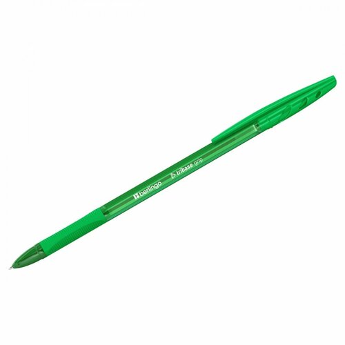 Ручка шариковая Berlingo Tribase grip (1мм, зеленый цвет чернил) 50шт. (CBp_10972)
