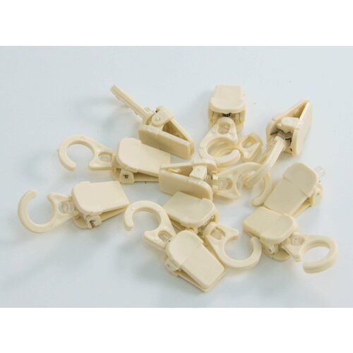 Зажим шторный Белост упаковка 10 шт. Молочный дуб