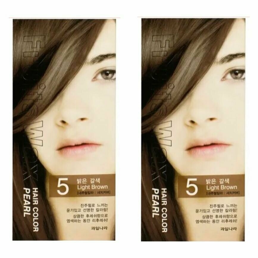 Краска для волос Welcos Fruits Wax Pearl Hair Color #05 - фото №1
