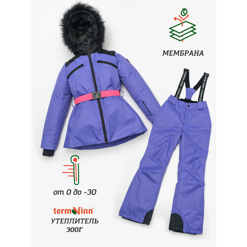 Комплект с полукомбинезоном Orso Bianco Альпа, размер 146, розовый, фуксия