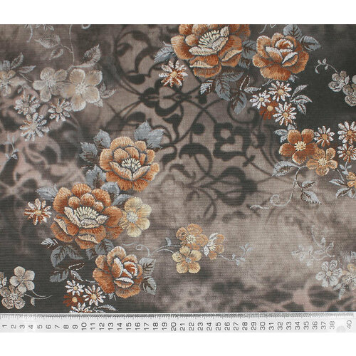 Ткань для штор, цветочный принт, 100х280 см